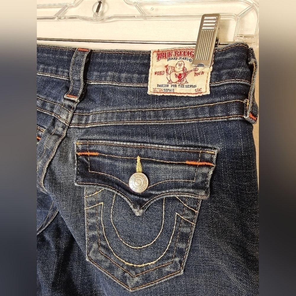 True Religion Sophie Distressed Denim Shorts Women's Size 26 - Picture 5 of 9